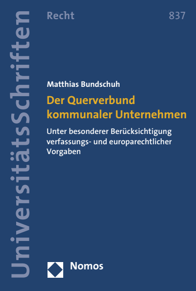 Cover des Buchs: Der Querverbund kommunaler Unternehmen