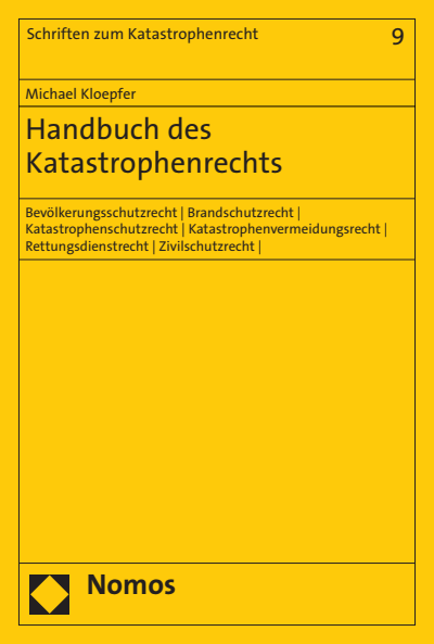 Cover of book: Handbuch des Katastrophenrechts