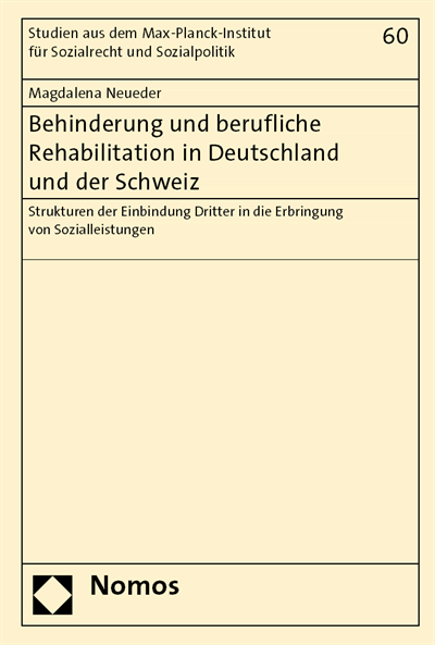 Cover of book: Behinderung und berufliche Rehabilitation in Deutschland und der Schweiz