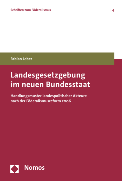 Cover of book: Landesgesetzgebung im neuen Bundesstaat