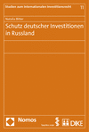 Cover des Buchs: Schutz deutscher Investitionen in Russland