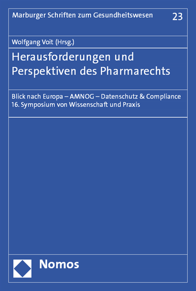 Cover of book: Herausforderungen und Perspektiven des Pharmarechts