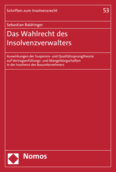 Cover des Buchs: Das Wahlrecht des Insolvenzverwalters