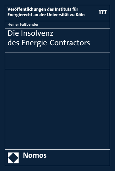Cover of book: Die Insolvenz des Energie-Contractors