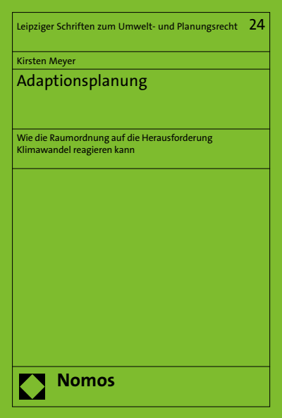 Cover of book: Adaptionsplanung