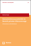 Cover des Buchs: Konsumentensouveränität im Bereich privater Altersvorsorge
