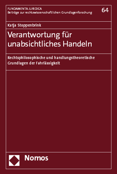 Cover of book: Verantwortung für unabsichtliches Handeln