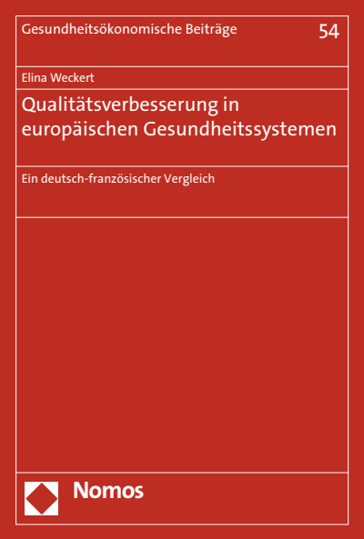 Cover des Buchs: Qualitätsverbesserung in europäischen Gesundheitssystemen