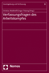 Cover des Buchs: Verfassungsfragen des Arbeitskampfes