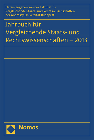 Cover des Buchs: Jahrbuch für Vergleichende Staats- und Rechtswissenschaften - 2013