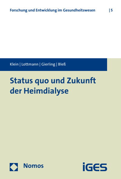 Cover of book: Status quo und Zukunft der Heimdialyse