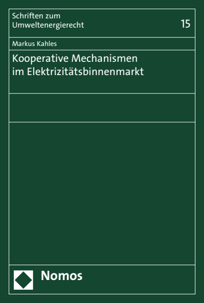 Cover des Buchs: Kooperative Mechanismen im Elektrizitätsbinnenmarkt