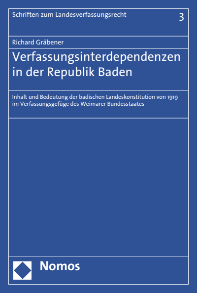 Cover of book: Verfassungsinterdependenzen in der Republik Baden
