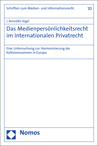 Cover of book: Das Medienpersönlichkeitsrecht im Internationalen Privatrecht