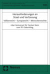 Cover of book: Herausforderungen an Staat und Verfassung