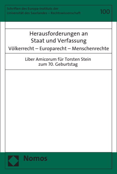 Cover des Buchs: Herausforderungen an Staat und Verfassung