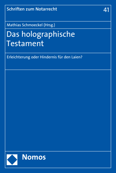 Cover of book: Das holographische Testament