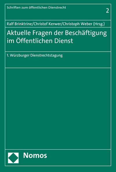 Cover of book: Aktuelle Fragen der Beschäftigung im Öffentlichen Dienst