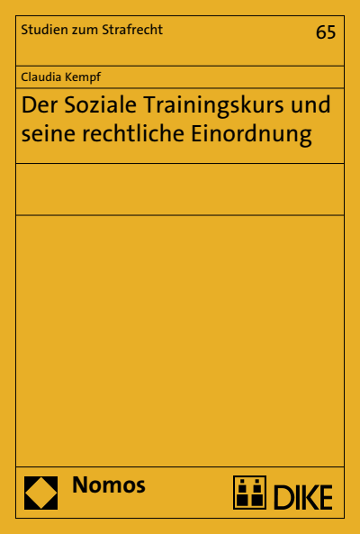 Cover des Buchs: Der Soziale Trainingskurs und seine rechtliche Einordnung