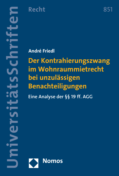Cover des Buchs: Der Kontrahierungszwang im Wohnraummietrecht bei unzulässigen Benachteiligungen