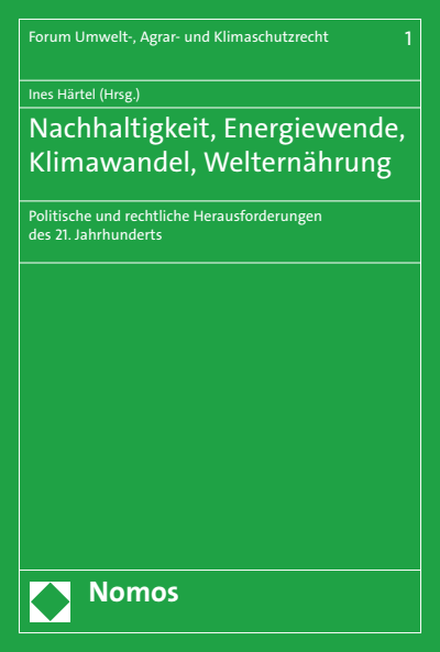 Cover des Buchs: Nachhaltigkeit, Energiewende, Klimawandel, Welternährung