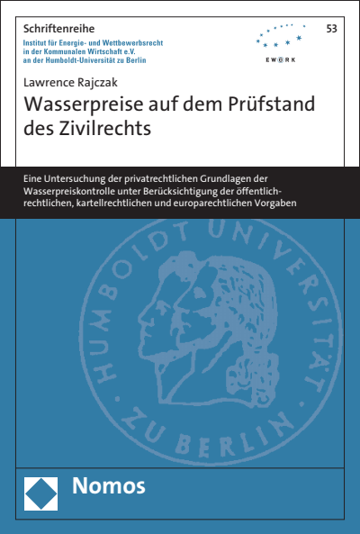 Cover of book: Wasserpreise auf dem Prüfstand des Zivilrechts
