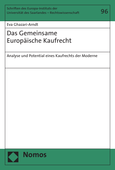 Cover des Buchs: Das Gemeinsame Europäische Kaufrecht