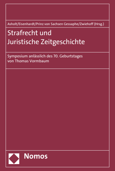 Cover of book: Strafrecht und Juristische Zeitgeschichte
