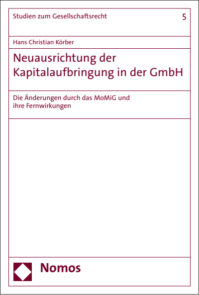 Cover of book: Neuausrichtung der Kapitalaufbringung in der GmbH