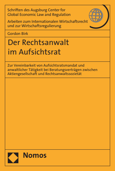 Cover of book: Der Rechtsanwalt im Aufsichtsrat