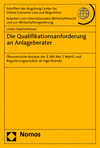 Cover of book: Die Qualifikationsanforderung an Anlageberater