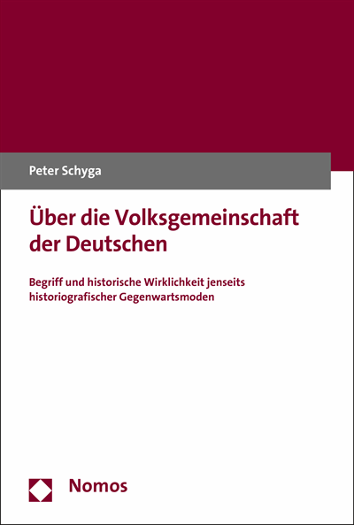 Cover of book: Über die Volksgemeinschaft der Deutschen