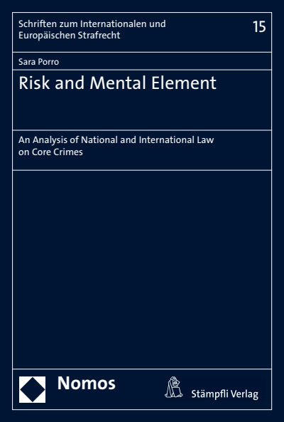 Cover of book: Risk and Mental Element