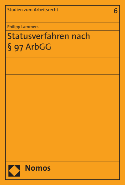 Cover of book: Statusverfahren nach § 97 ArbGG