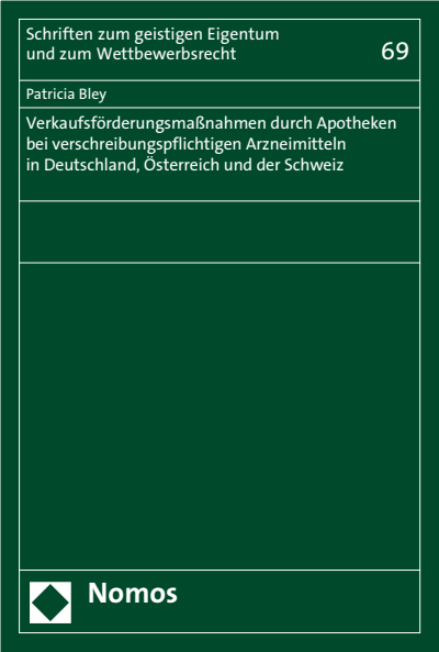 Cover of book: Verkaufsförderungsmaßnahmen durch Apotheken bei verschreibungspflichtigen Arzneimitteln in Deutschland, Österreich und der Schweiz