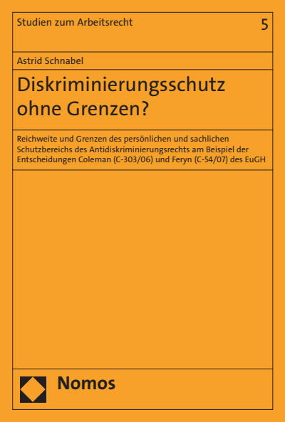 Cover of book: Diskriminierungsschutz ohne Grenzen?