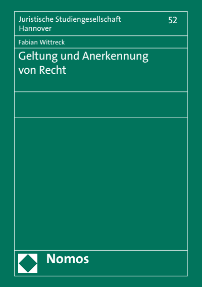 Cover des Buchs: Geltung und Anerkennung von Recht
