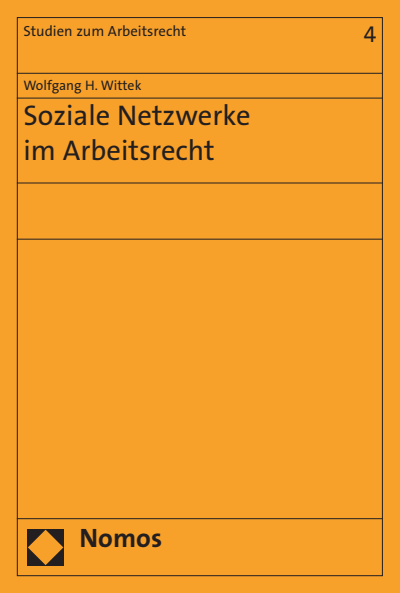 Cover of book: Soziale Netzwerke im Arbeitsrecht