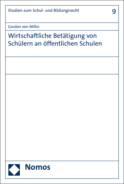 Cover des Buchs: Wirtschaftliche Betätigung von Schülern an öffentlichen Schulen