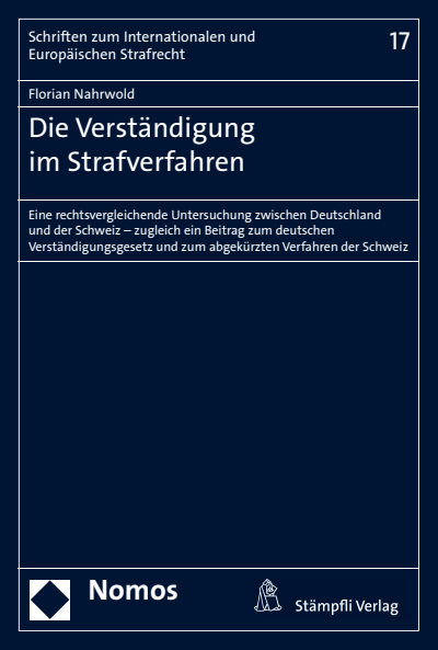 Cover of book: Die Verständigung im Strafverfahren
