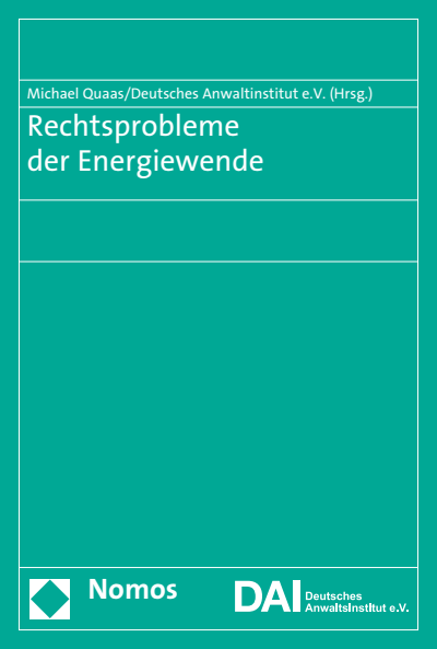 Cover of book: Rechtsprobleme der Energiewende