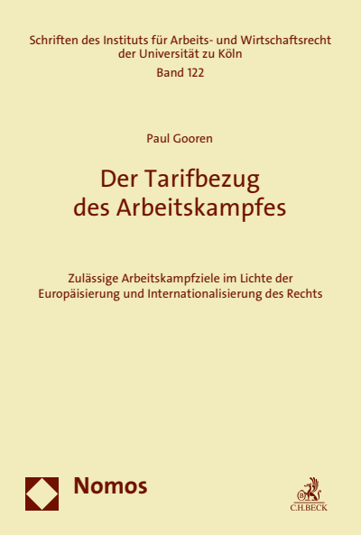 Cover des Buchs: Der Tarifbezug des Arbeitskampfes