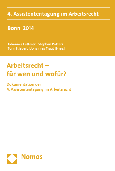 Cover des Buchs: Arbeitsrecht - für wen und wofür?