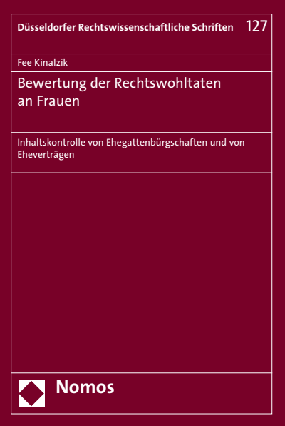 Cover des Buchs: Bewertung der Rechtswohltaten an Frauen