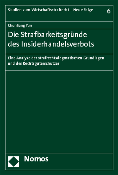 Cover of book: Die Strafbarkeitsgründe des Insiderhandelsverbots