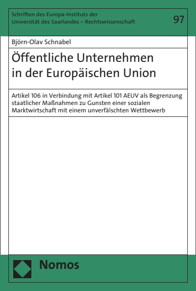 Cover des Buchs: Öffentliche Unternehmen in der Europäischen Union