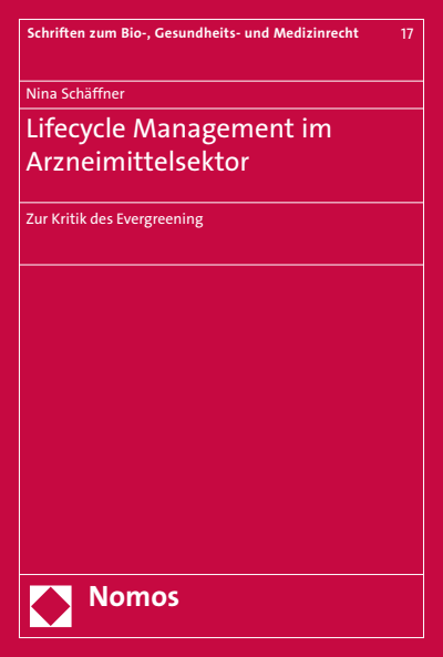 Cover of book: Lifecycle Management im Arzneimittelsektor
