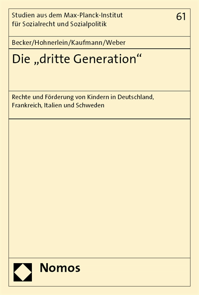 Cover of book: Die "dritte Generation"