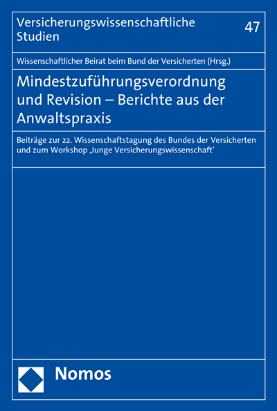 Cover des Buchs: Mindestzuführungsverordnung und Revision - Berichte aus der Anwaltspraxis