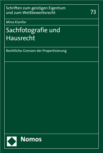 Cover des Buchs: Sachfotografie und Hausrecht
